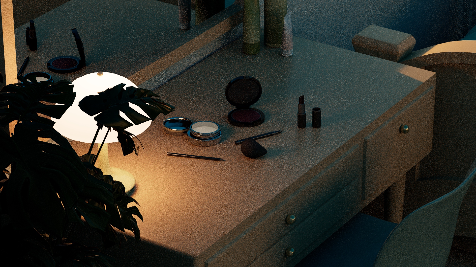 Close up of vanity